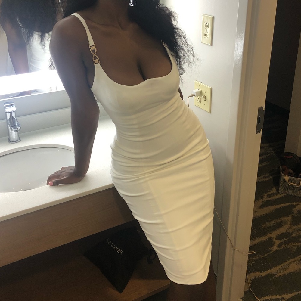 White Bodycon Midi